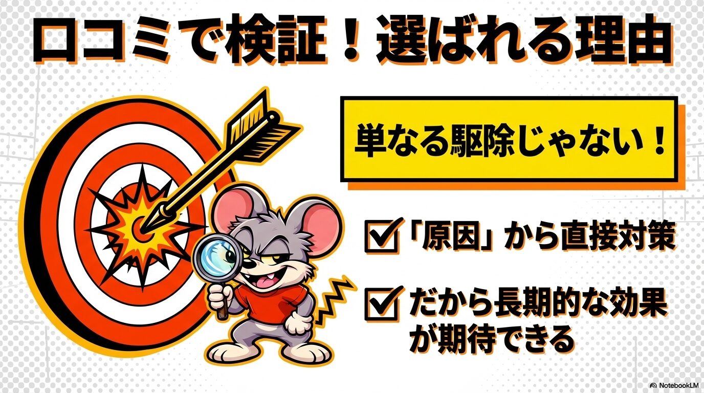 原因から対策することで長期的な効果が期待できるため、ROY株式会社のネズミ駆除が選ばれています。