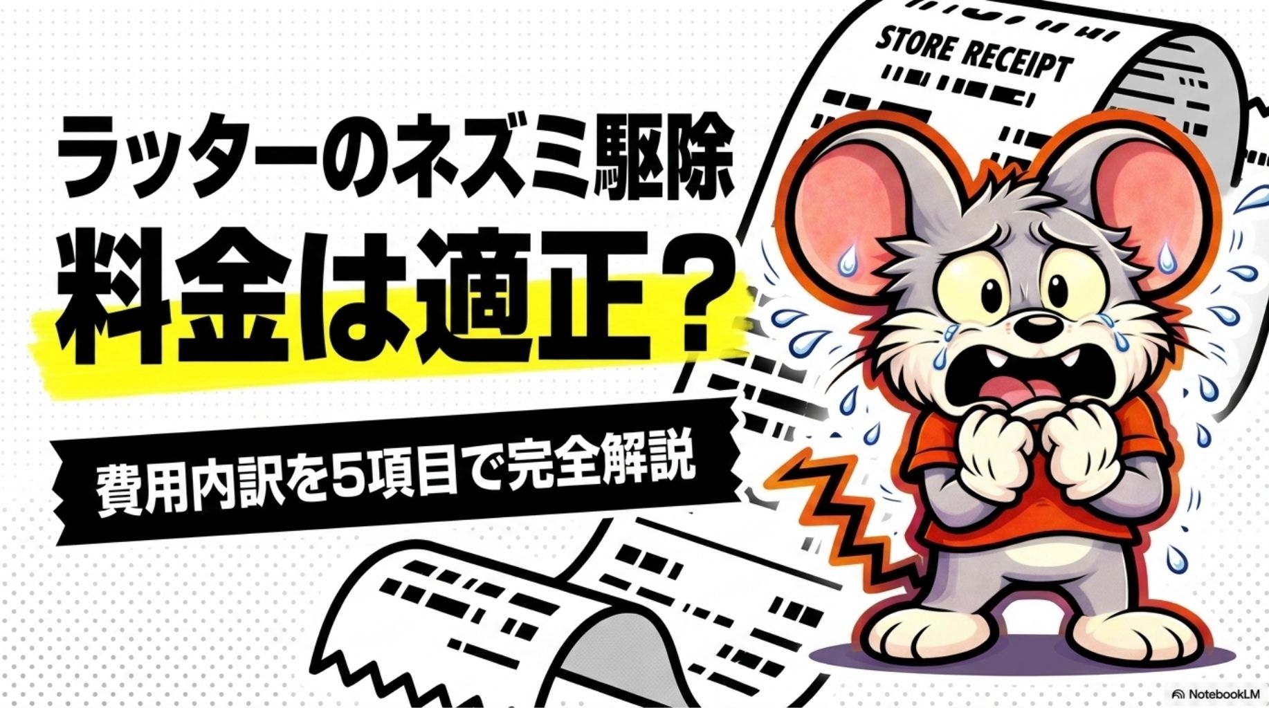 ラッター ネズミ駆除の料金は適正？費用内訳を5項目で完全解説を図解したインフォグラフィック