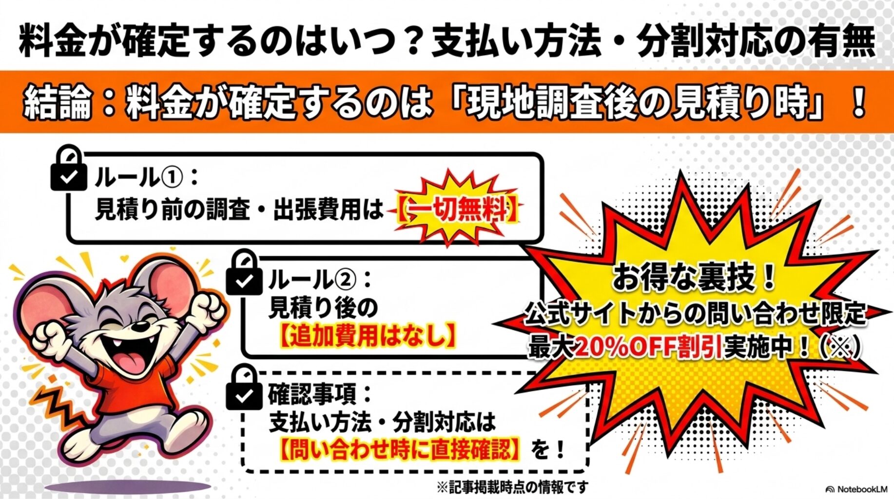 害獣プロテックの支払い方法について解説しています。