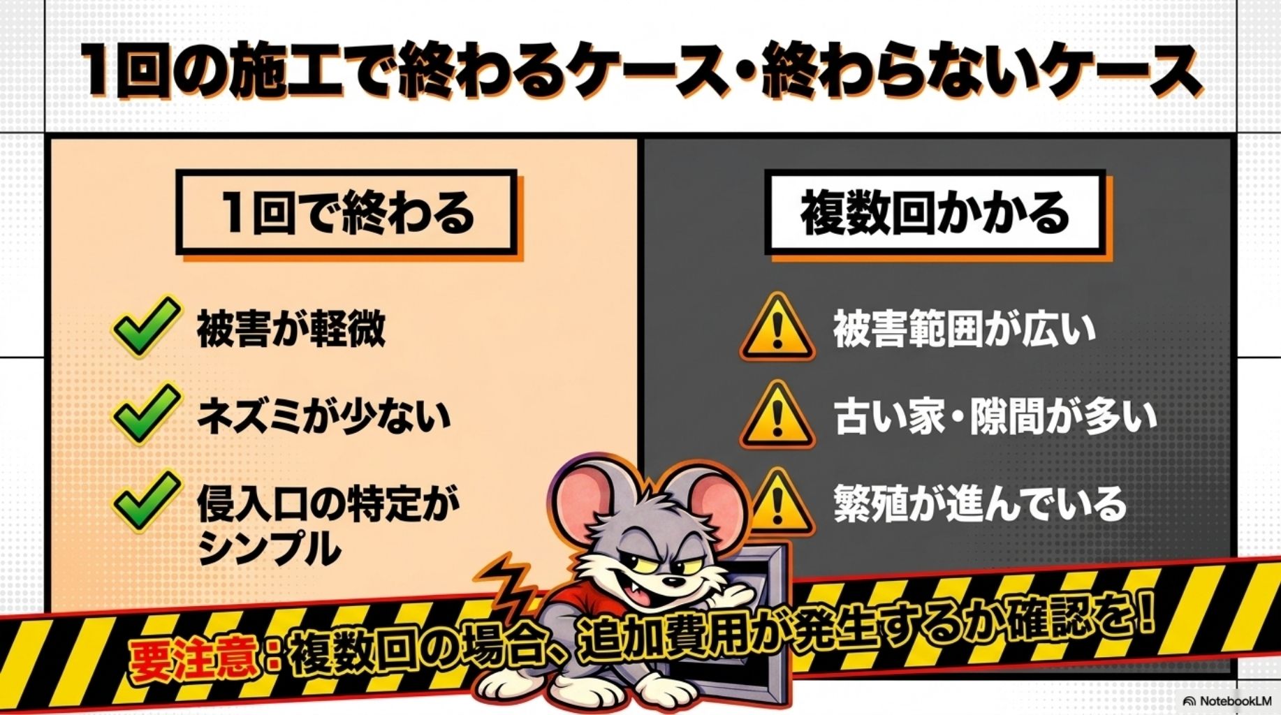 1回の施工で終わるケース・終わらないケース