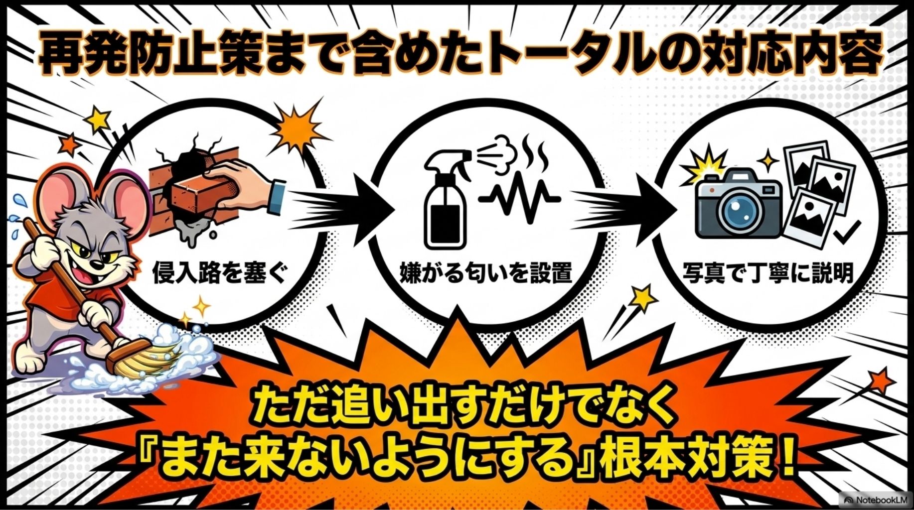再発防止策まで含めたトータルの対応内容