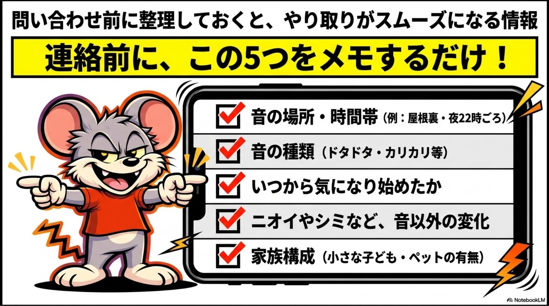 問い合わせ前に整理しておくとやり取りがスムーズになる情報を解説したスライド