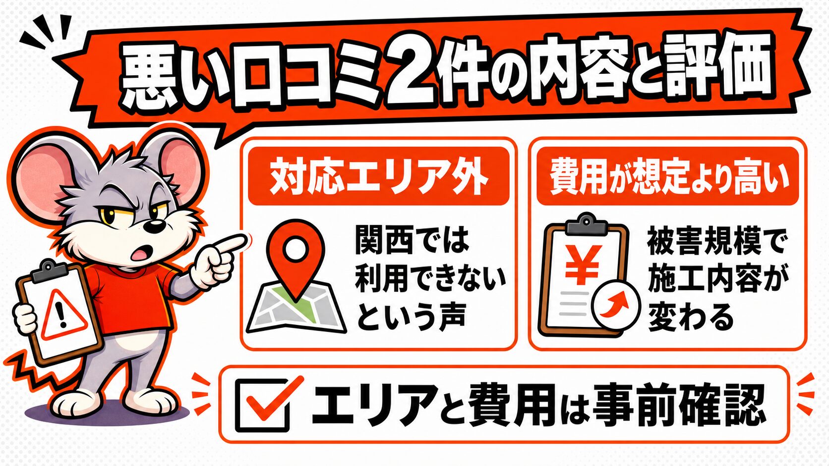ペスコンProの悪い口コミ2件の内容をまとめた図解