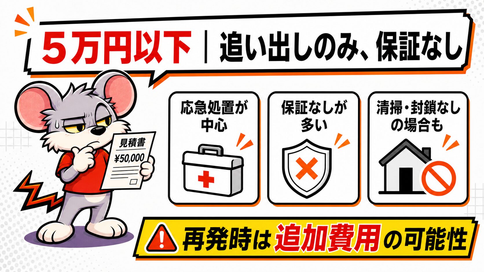 5万円以下|追い出しのみ、保証なし