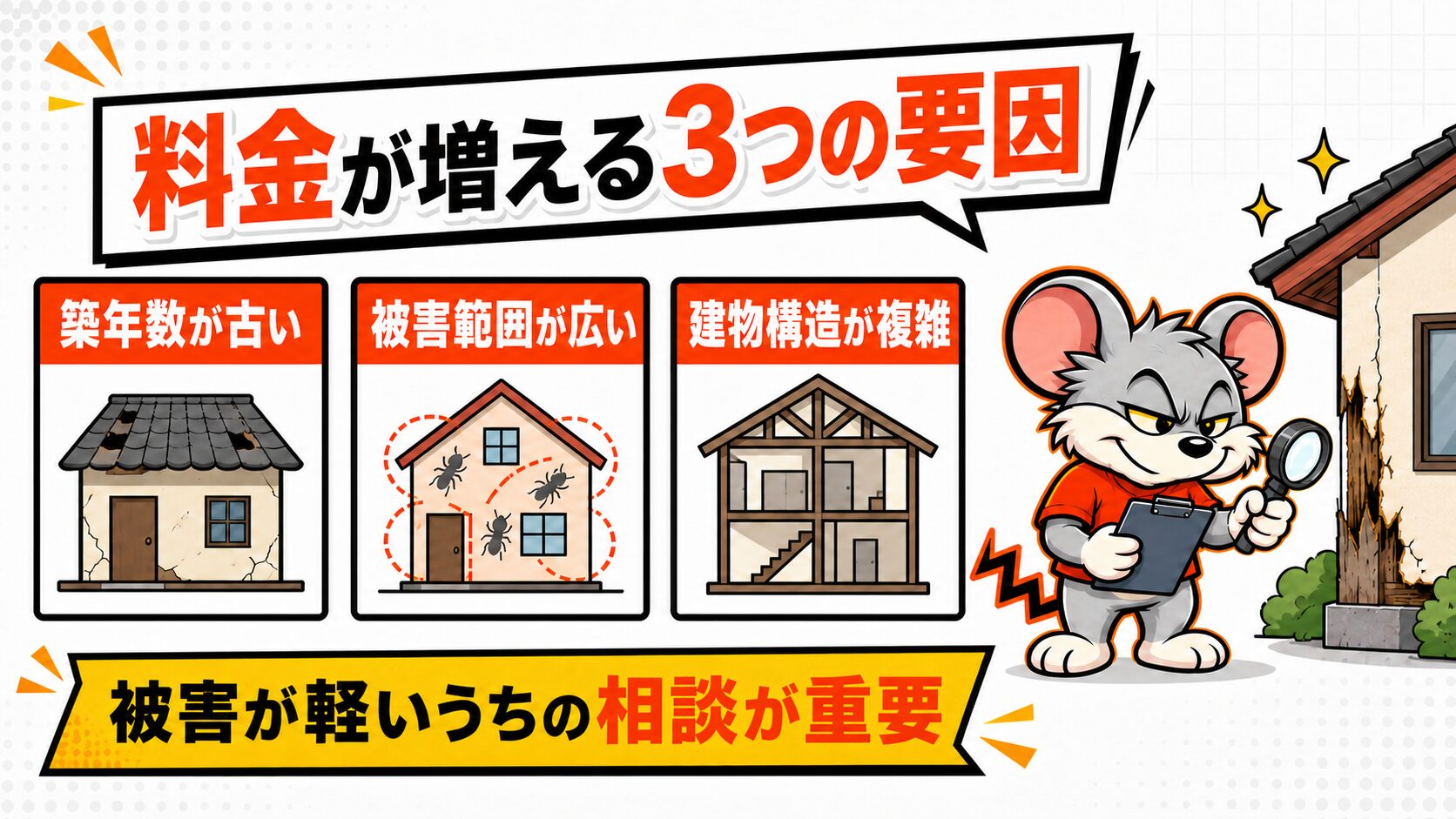 料金が増える3つの要因