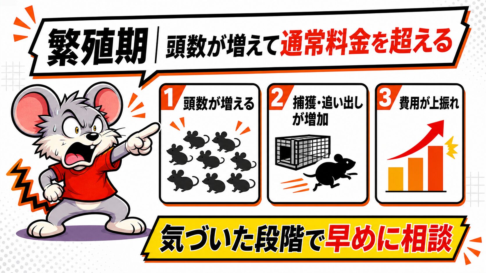 繁殖期|頭数が増えて通常料金を超える