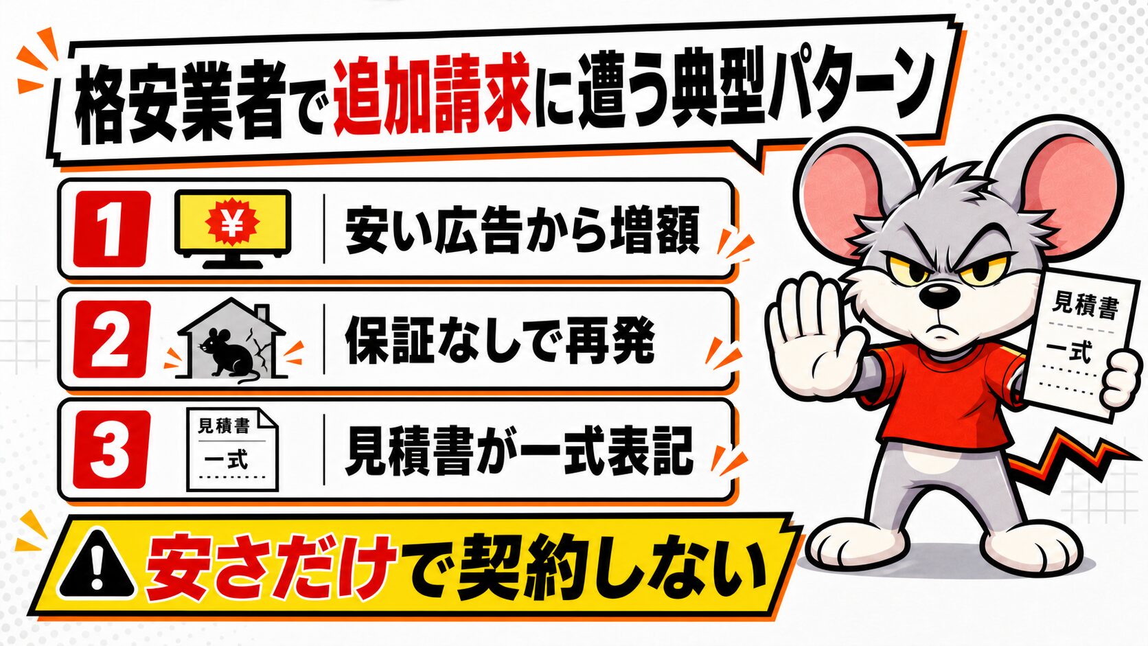 「格安業者」を選んで追加請求に遭う典型パターン