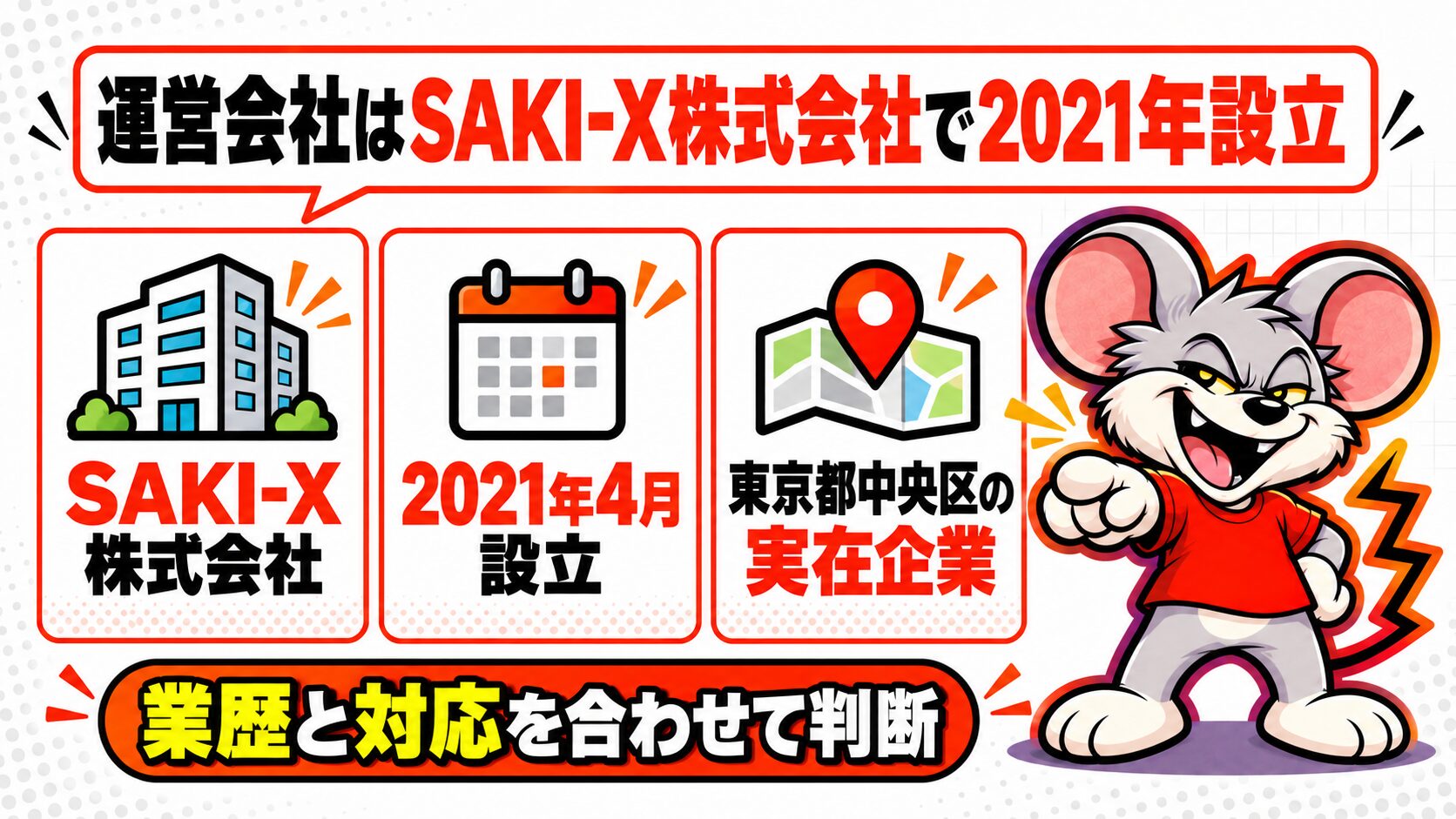 運営会社はSAKI-X株式会社で2021年設立