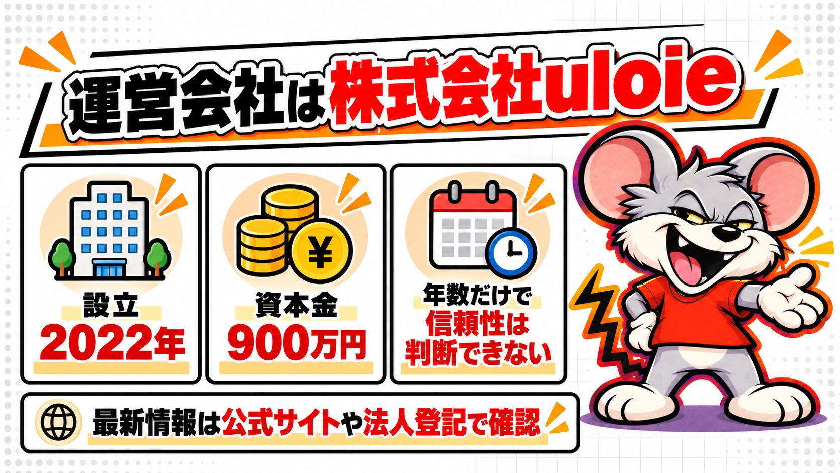 運営会社は株式会社uloie、設立2022年で資本金900万円