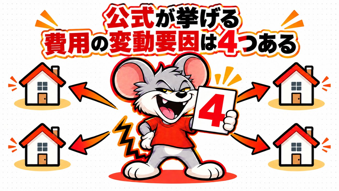 ROY公式が挙げる費用の変動要因は4つある