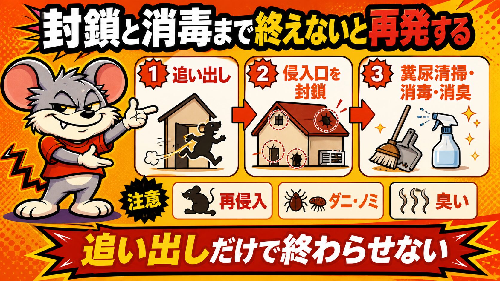 壁3|封鎖と消毒まで終えないと再発する