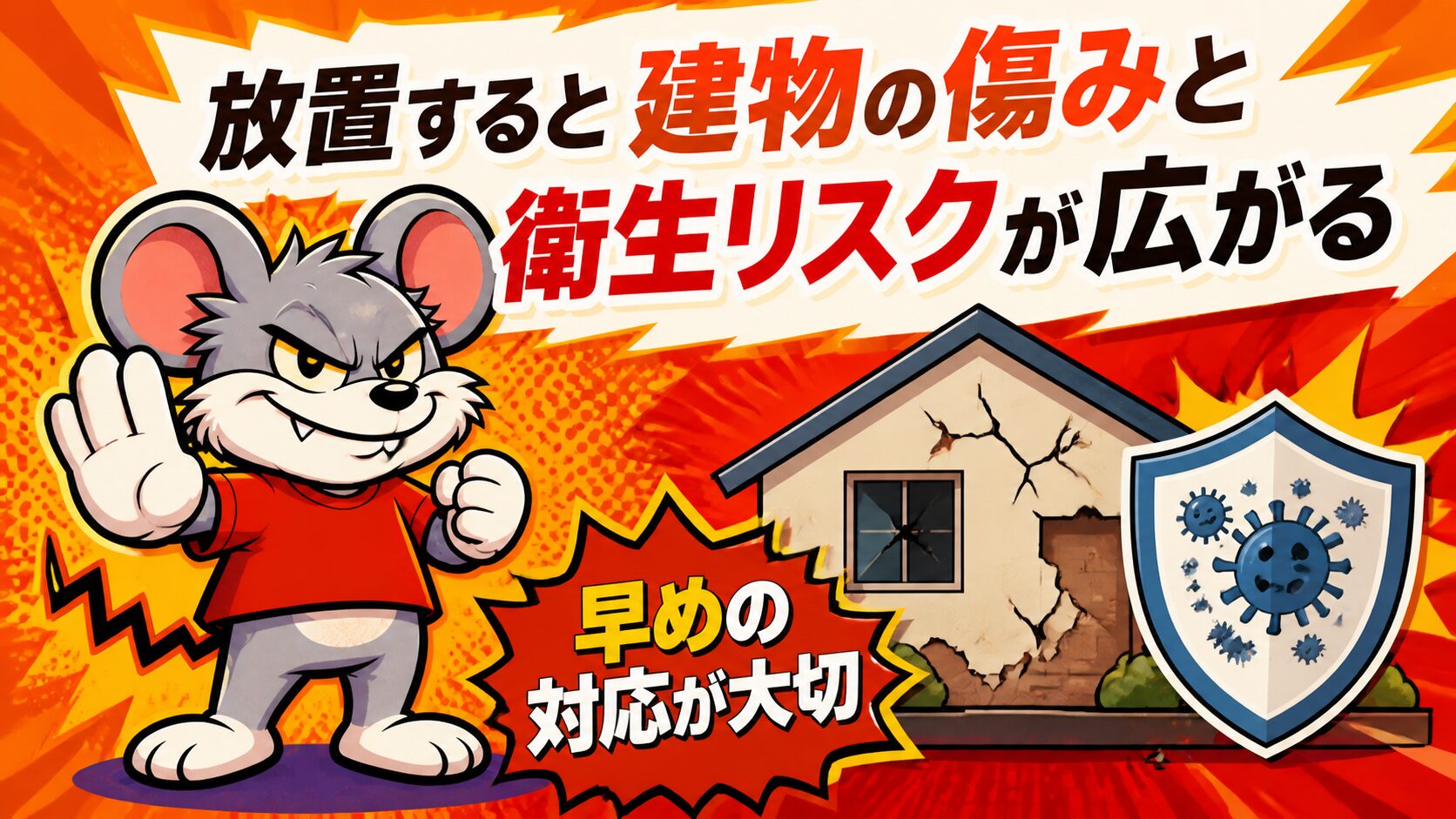 放置すると建物の傷みと衛生リスクが広がる