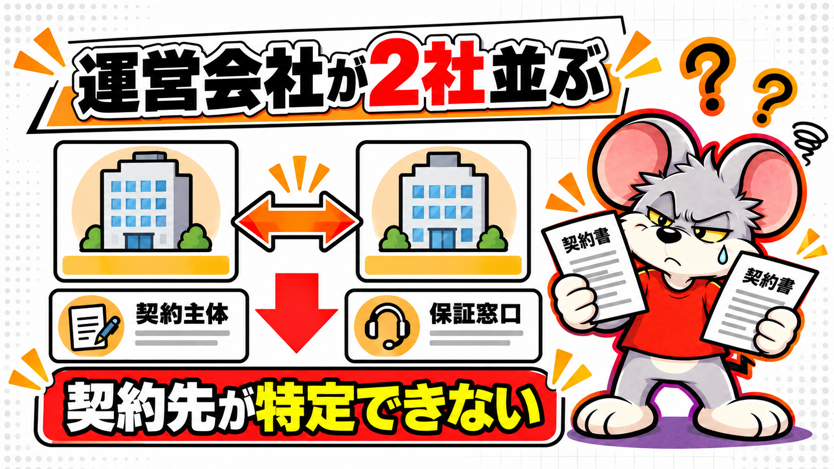 理由2|運営会社が2社並び契約先が特定できない